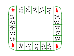 Bàn chơi ô ăn quan cho 4 người