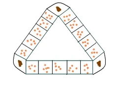 Bàn chơi ô ăn quan cho 3 người