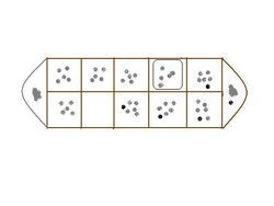 Bắt đầu một lần rải quân, khi đến quân cuối cùng, những quân trong ô có đường bao lại được lấy lên để rải tiếp