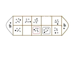 Sau khi rải tiếp, ô có đường bao quân màu đỏ sẽ bị ăn, ô liền đó lại được lấy lên để tiếp tục rải