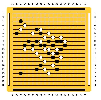 Final position of my only victory over Paul van Wamelen