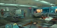 Artwork of an operation room.