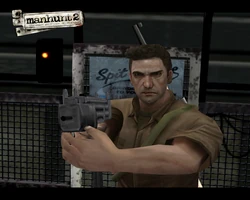 Leo with a Sub-Machine Gun in Assassination.