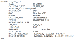 0.69 Entity Data list entry.