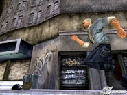 The player sprinting.