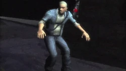 Cash ambushed by the Cerberus mercenaries during Fuelled by Hate.