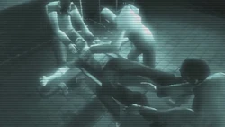 Cash about to receive the fake lethal injection from the Darkwoods Penitentiary Staff.