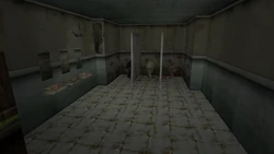 The bathroom.