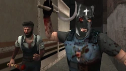 Bloodhounds armed with a Baseball Bat and a Sickle.