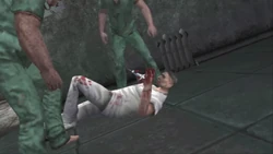 Two Dixmor Inmates beating up an orderly.