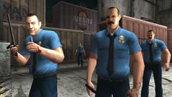 Security Guards patrolling the Watkins Trainyard warehouse estates.