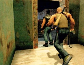 Cash sneaking up to behind a Hood.