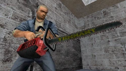 Cash after obtaining Piggsy's Chainsaw.