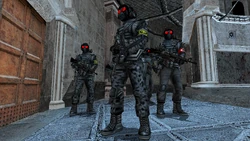 Remnants of Starkweather's private security.