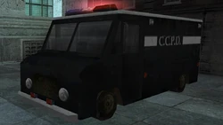 A SWAT Van used by the CCPD. (Rear quarter view)