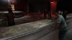 The nightclub bar.