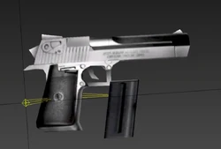 Heavy Handgun clip detached.