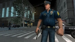 A CCPD officer patrolling the streets of Central.