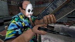 A Babyface reloading a Revolver Six Shooter.