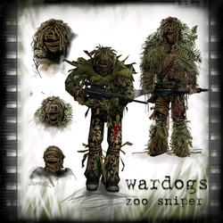 ConceptArts-MH-10-Wardogs.png (320 KB) Concept art of a ghillied up Wardog wielding the cut Heavy Sniper.