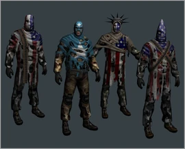 From left to right: first Bloodhound, second Bloodhound, third Bloodhound, and fourth Bloodhound.