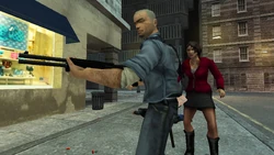 Cash escorting the Journalist.