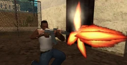 Cut muzzle flashes ported to Grand Theft Auto: San Andreas.
