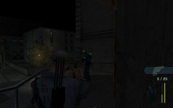 The player about to kill the sniper.