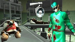 A Project Scientist overseeing the Pickman Bridge experiment on chimpanzees.