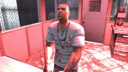 An Asylum Staff member at the surveillance room during the riot.