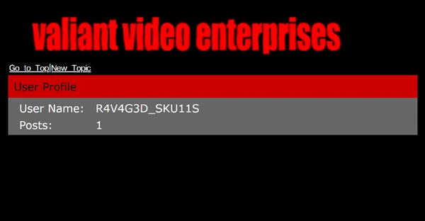 ValiantEntTv-MH-Forum-Users-R4V4G3D SKU11S