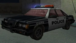 A Police Cruiser used by the CCPD. (Rear quarter view)
