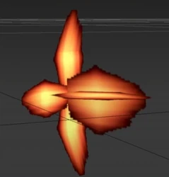 3D muzzle flash model with textures.