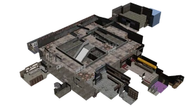 The scene's map render.