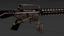 Assault Rifle clip detached.