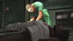 A Dixmor Inmate after knocking down an orderly.