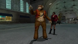 Cash as a Monkeys member, after enabling the "Monkey skin" cheat code.