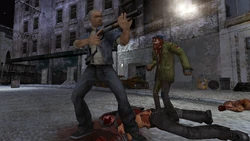 Cash escorting the Tramp.