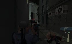 The player shooting the duo cops.