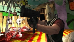 'Bloodhounds at the Frankie and the Freaks filming set.