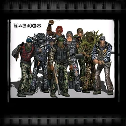 ConceptArts-MH-09-Wardogs.png (234 KB) The Wardogs wielding a Knife, Tranquilizer Rifles, and the cut silenced Sniper Rifle.