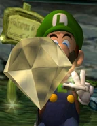 Luigi Collecting a Gold Diamond