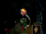 Luigi capturing a Gold Ghost in the original Luigi's Mansion