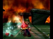 Luigi holding King Boo's Crown.