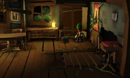 Luigi in the Gardener's Dwelling.