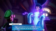 Hellen talking to Luigi.