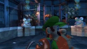 A Sneaker scaring Luigi.