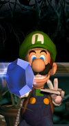 Luigi With a Blue Stone