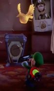 Gold Crow in Luigi's Mansion 3.