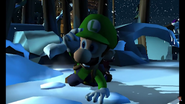Luigi after being pixelated to the Chalet Approach
